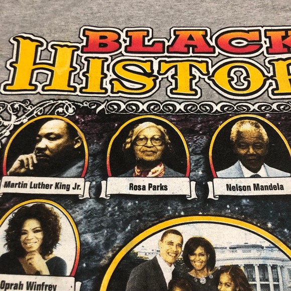 Black History Unisex T-Shirt on Hanes Heavyweight Tee; Commemorative Tee SZ XL - Picture 4 of 11